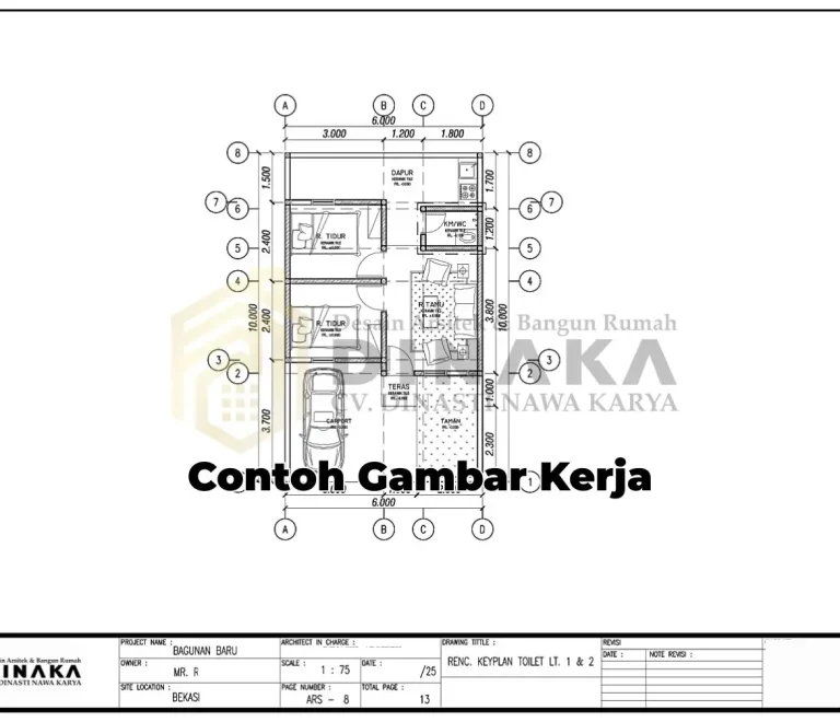 contoh gambar kerja dinaka arsitek