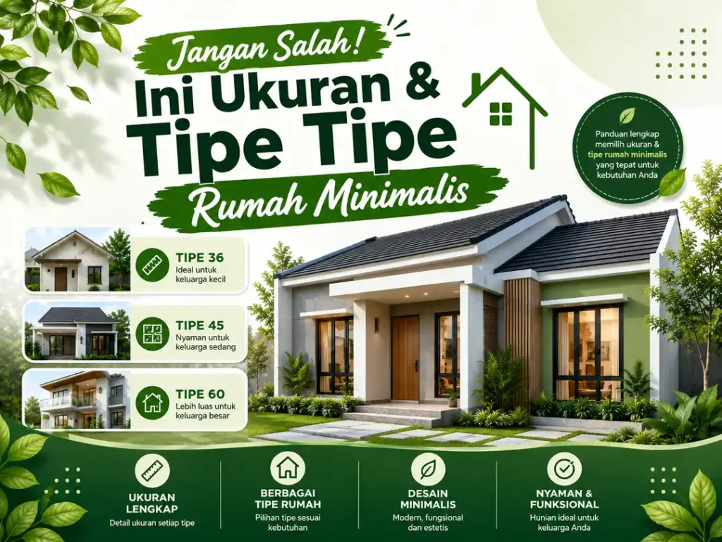 Jangan Salah! Ini Ukuran & Tipe Tipe Rumah Minimalis