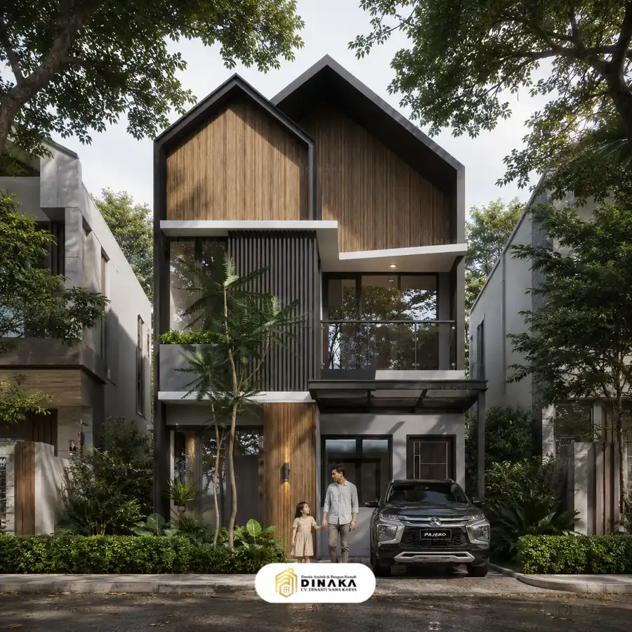 Desain Rumah skandinavia 2 Lantai