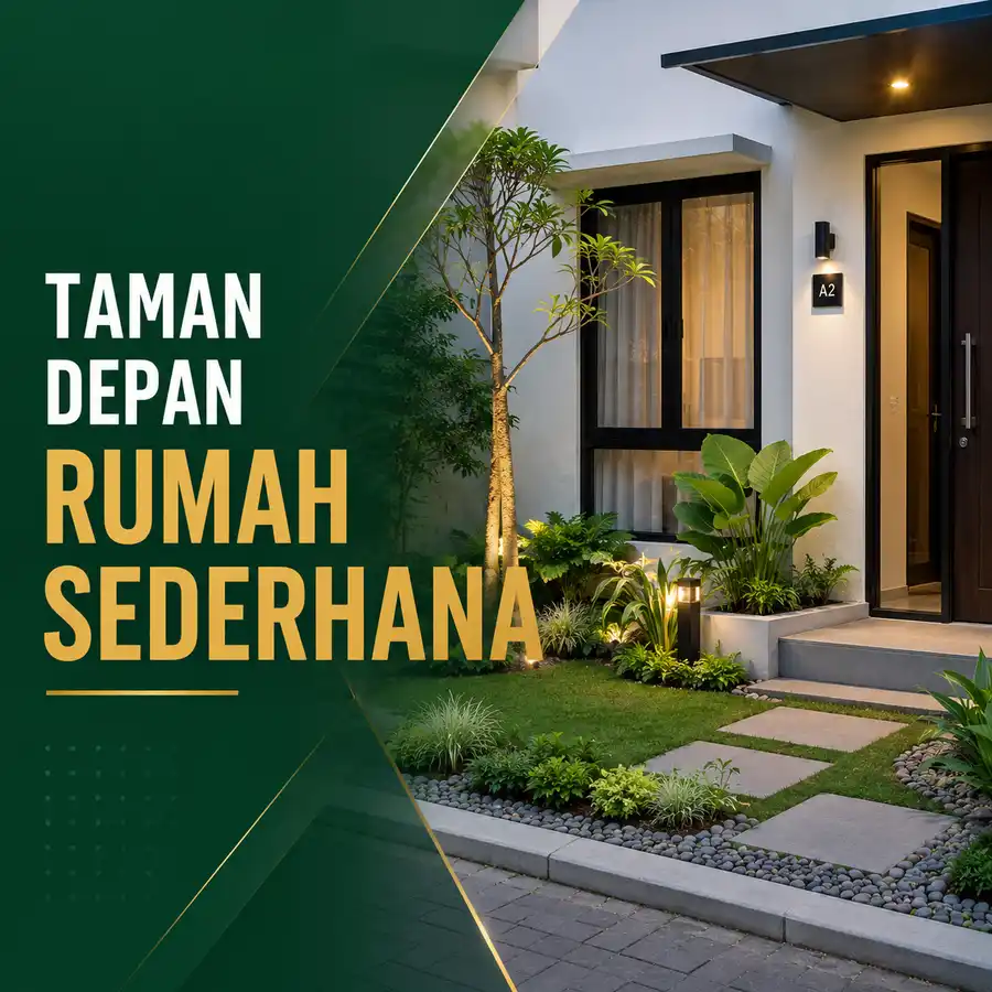 bikin taman depan rumah sederhana