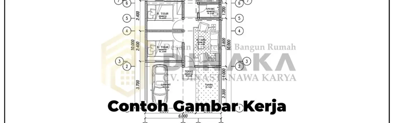 contoh gambar kerja dinaka arsitek