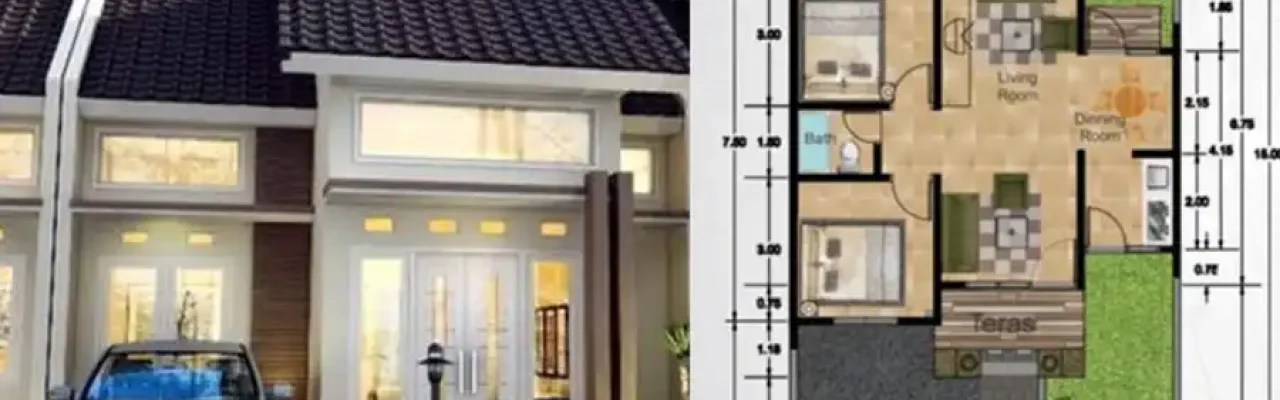 denah rumah type 54 120